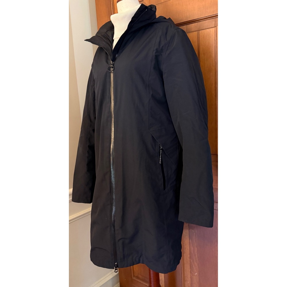 Lands' End Squall Parka Women M/Tall Black Waterproof Primaloft Winter Coat